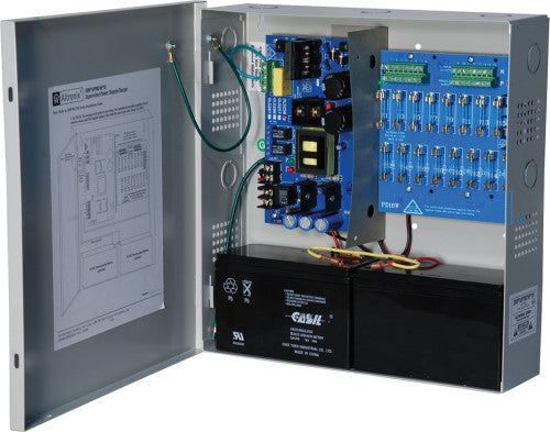 Altronix SMP10PM24P16 | Power Supply Charger, 16 Fused Outputs, 24VDC @ 10A, 115VAC, Supervision, BC300 Enclosure