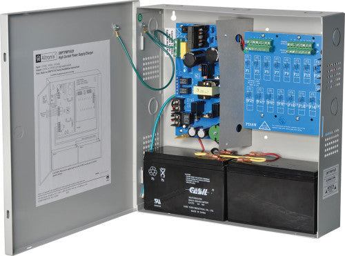 Altronix SMP7PMP16CB220 | Power Supply Charger, 16 PTC Outputs, 12/24VDC @ 6A, 220VAC, Supervision, BC300 Enclosure