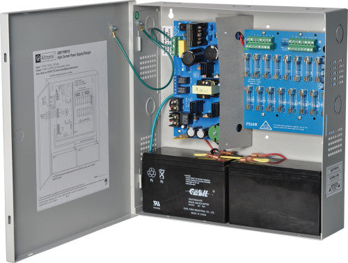 Altronix SMP7PMP16 | Power Supply Charger, 16 Fused Outputs, 12/24VDC @ 6A, 115VAC, Supervision, BC300 Enclosure
