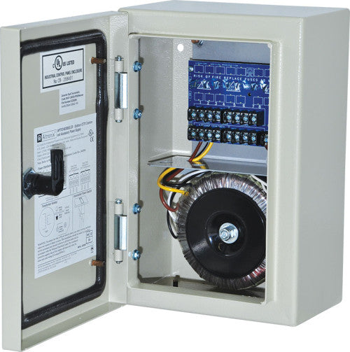 Altronix WPTV248300ULCB | CCTV Power Supply, Outdoor, 8 PTC Outputs, 24/28VAC @ 12.5A, 115VAC, WP1 Enclosure