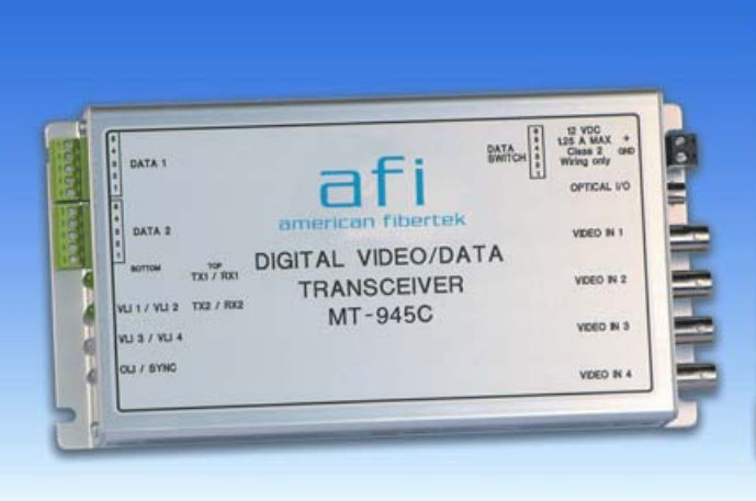 American Fibertek MT945C | 4-Channel Digital Video with 2 MPD Data Transmitter