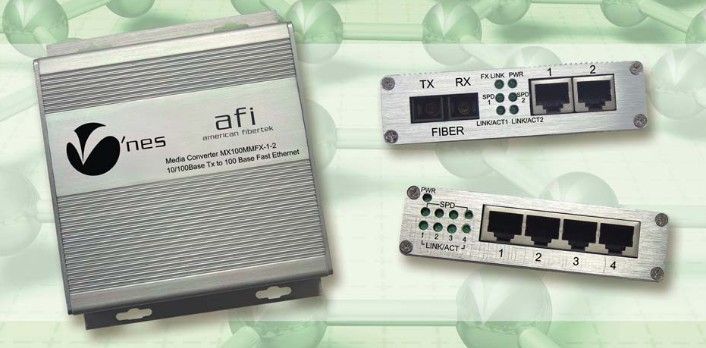 American Fibertek MXR2MMLXSC | Ethernet Media Converter Rack Card , Dual Fiber