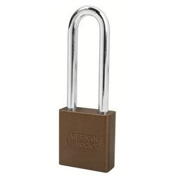 American Lock A1207BRN KZ | Aluminum Rekeyable Padlock, Brown, 5-Pin, 3" Shackle, Zero-Bitted