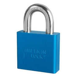 American Lock A1305BLU KZ | Aluminum Rekeyable Padlock, Blue, 5-Pin, 1-1/8" Shackle, Zero-Bitted