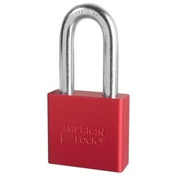 American Lock A1306RED KA 63387 | Aluminum Rekeyable Padlock, Red, 5-Pin, 2" Shackle, Keyed Alike 63387