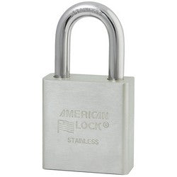 American Lock A6400 KZ | Stainless Steel Rekeyable Padlock, 6-Pin, 1-1/8" Shackle, Zero-Bitted