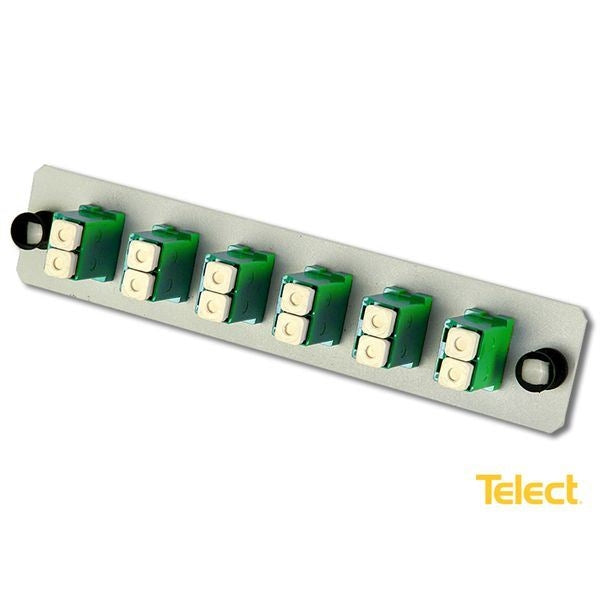 Amphenol Network Solutions 055-0000-5090 | Patch Plate, LC/APC Connector, Wall-Mount, White, 12-Port
