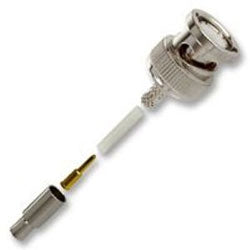 Amphenol RF 31-70008-1000 | RF/Coaxial BNC Straight Plug, 75 Ohm, Crimp, RG59