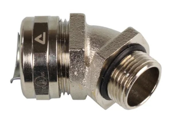 Anamet Electrical 712.420.1 | Conduit Elbow, Nickel-Plated Brass, 1/2 in., Threaded Connection, 45 deg.