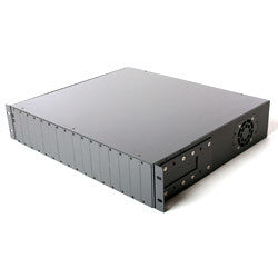 Antaira Technologies FCU-RACK16-DC | 16-Slot Unmanaged Universal Media Converter Rack with 1 DC Power Supply