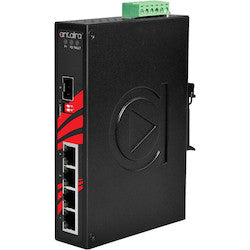 Antaira Technologies LNX-0501G-SFP | 5-Port Industrial Unmanaged Ethernet Switch with 4 10/100/1000Tx + 1 100/1000 SFP slot