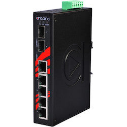 Antaira Technologies LNX-0702C-SFP | 7-Port Industrial Unmanaged Ethernet Switch with 5 10/100Tx + 2 100/1000 SFP Slot