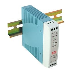 Antaira Technologies MDR-20-12 | 20 Watt Series / 12 VDC / 1.67 Amps Industrial Slim Single Output DIN Rail Power Supply