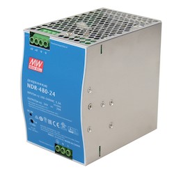 Antaira Technologies NDR-480-24 | 480 Watt Industrial Slim High-Efficiency Single Output DIN Rail Power Supply - 24 VDC / 20.0 Amps
