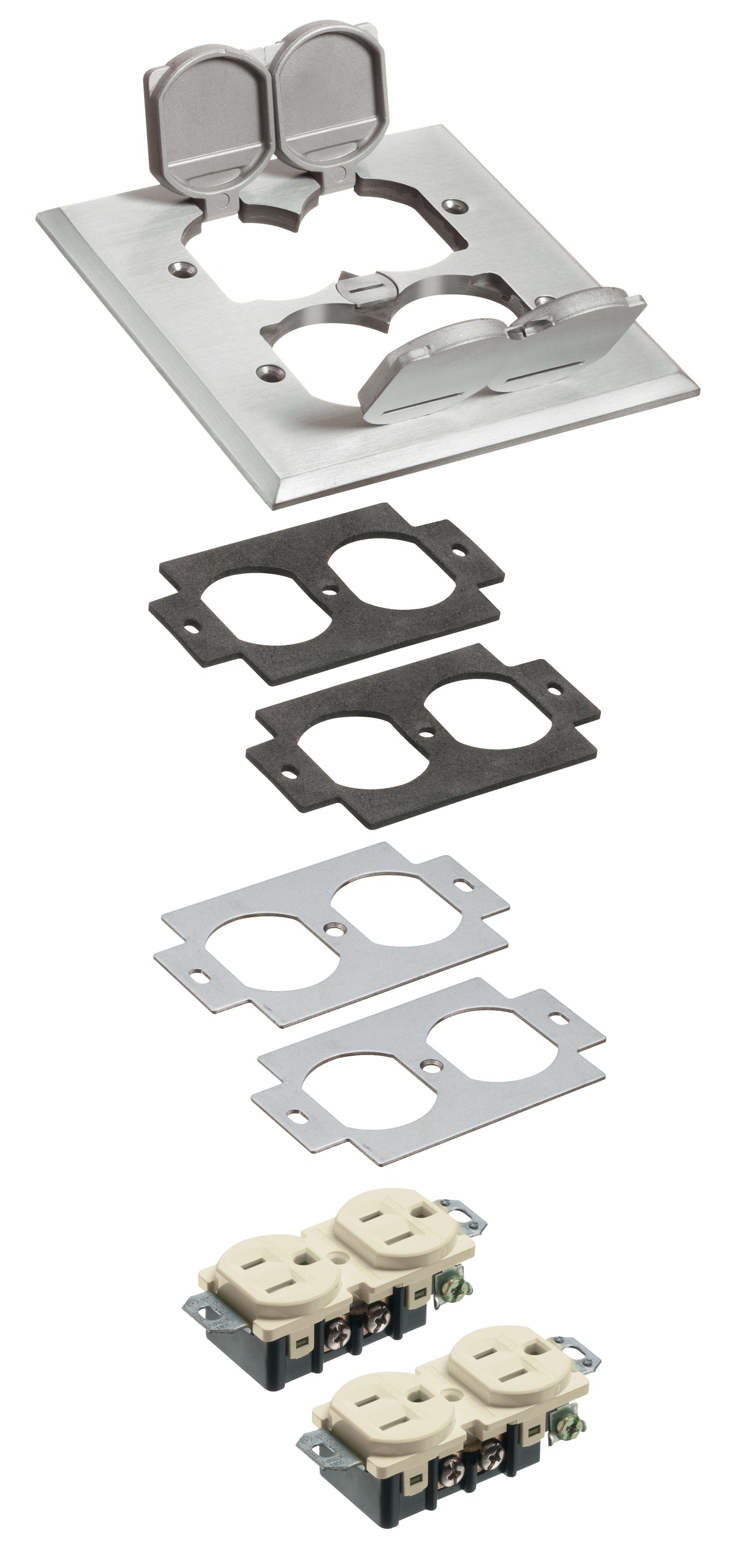 Arlington FLB5550NL | 2 Gang Metal Cover Kit