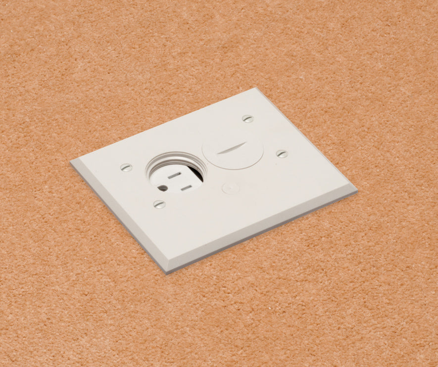 Arlington FLBA101W | White Adjustable Floor Box