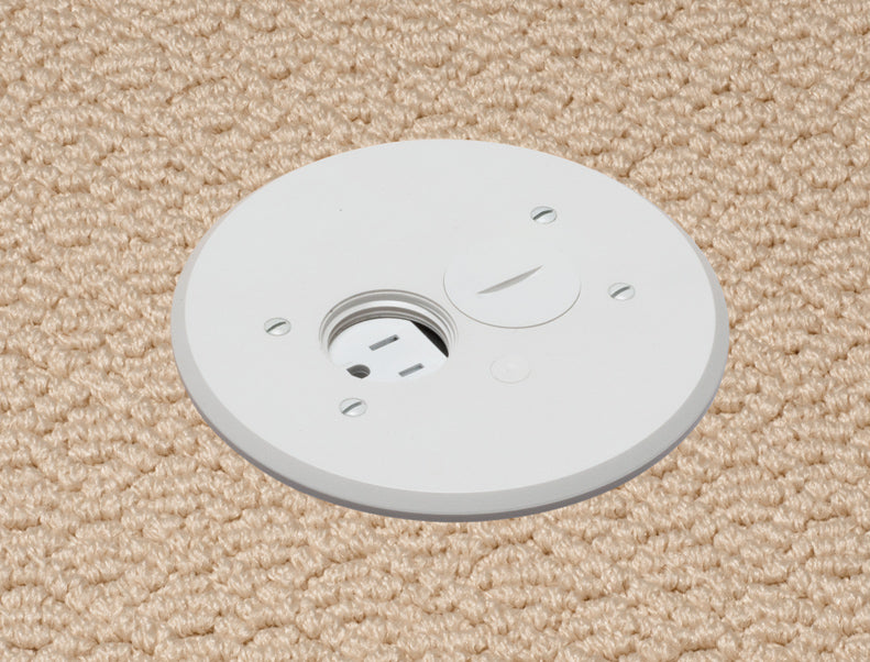 Arlington FLBAR101W | White Adjustable Floor Box Round Cover