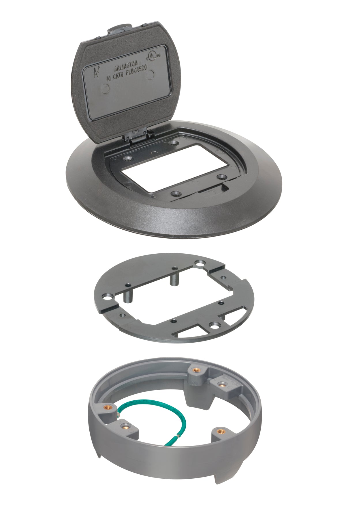 Arlington FLBC4520BL | Black Floor Box Cover