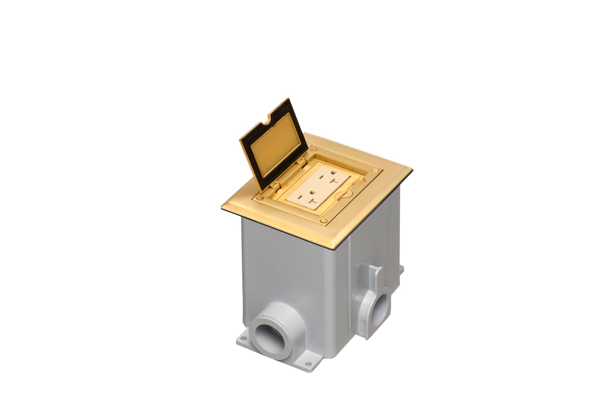 Arlington FLBC8510MB | Brass Single Gang Floor Box Cover