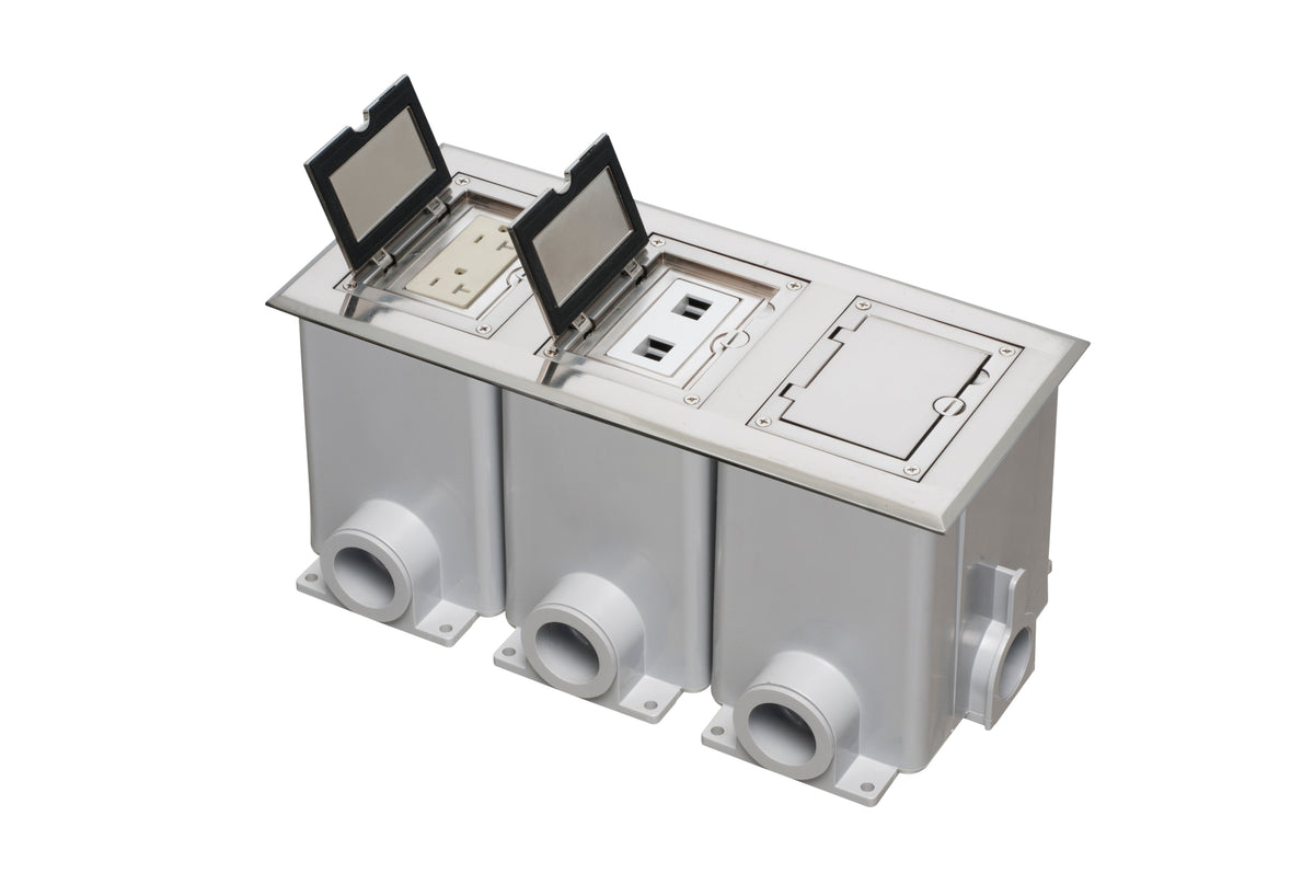 Arlington FLBC8530NL | Nickl 3-Gang Cover And Frame Kit (Box Not Included)