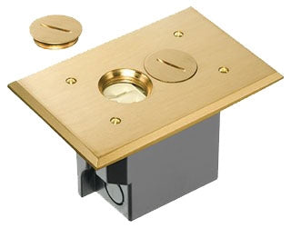 Arlington FLBR101MB | Brass Retro Floor Box