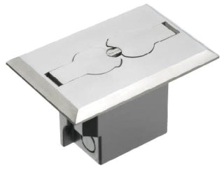 Arlington FLBRF101NL | Nickel Floor Box Retro Flip Lid