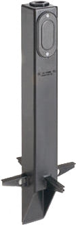 Arlington GPL19B | LOW PROFILE GARDEN POST BLACK 19-1/2"