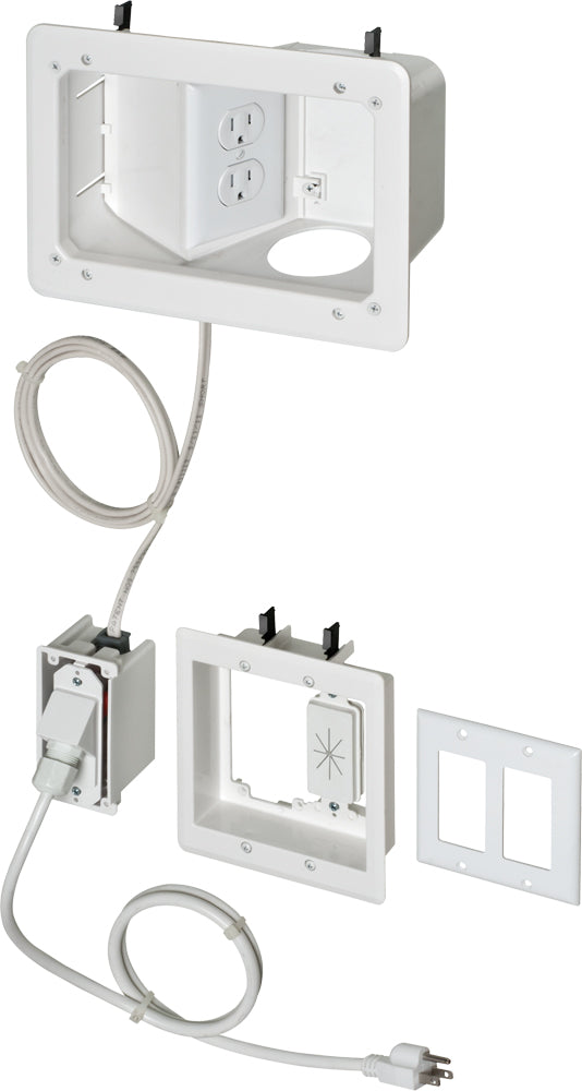 Arlington TVB712BK | White Tv Box-Angled