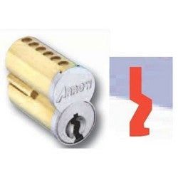 Arrow Lock 100CRP-UCX-AB 26D | Pointe SFIC Key Cylinder, 6-Pin Uncombinated, AB Keyway, Satin Chromium Plated, Without Logo