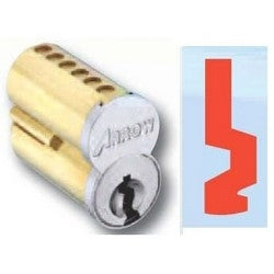 Arrow Lock 100CRP-UCX-FB 26D | Pointe SFIC Key Cylinder, 6-Pin Uncombinated, FB Keyway, Satin Chromium Plated, Without Logo