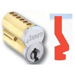 Arrow Lock 100CRP-UCX-GB 26D | Pointe SFIC Key Cylinder, 6-Pin Uncombinated, GB Keyway, Satin Chromium Plated, Without Logo