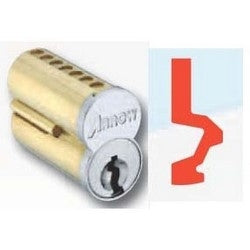 Arrow Lock 7100CRP-UCX-WB 26D | Pointe SFIC Key Cylinder, 7-Pin Uncombinated, WB Keyway, Satin Chromium Plated, Without Logo