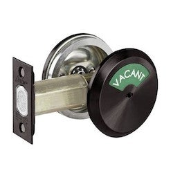 Arrow Lock E50 10B 395 144 | Door Deadbolt, Square Corner Strike, Occupancy Indicator, Oil Rubbed Dark Oxide Bronze