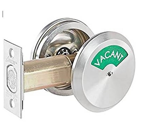 Arrow Lock E50 26D 395 144 | Door Deadbolt With Occupancy Indicator, ANSI Grade 2, Satin Chrome (US26D)