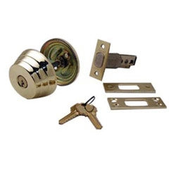 Arrow Lock E61-CS 03 395 141 KA4 | Door Deadbolt, Square Corner Strike, Single Cylinder, Cylinder x Thumbturn, CS Keyway, Bright Brass