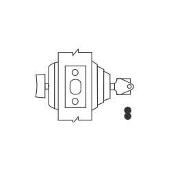 Arrow Lock E64-CS 26D 395 144 KA4 | Door Deadbolt, Square Corner Strike, Cylinder x Thumbturn, Satin Chromium Plated, For Classroom
