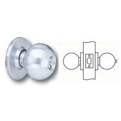 Arrow Lock MK02BD 05A 300 101 | Cylinder Lockset, Ball Knob, D Rose Trim, T-Strike, Antique Brass, For Privacy