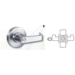 Arrow Lock MLX82SR 26D 306 R21 | Cylindrical Lever Lock, Trim, ASA/Square Corner Strike, Rose Insert, Satin Chromium Plated, For Storeroom