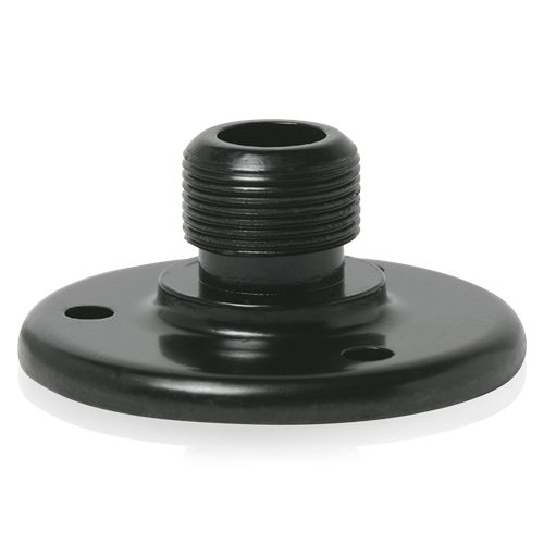 Atlas Sound AD-12E | Surface Mount Male Mic Flange 5/8 inch #27 Thread Ebony - Bulk