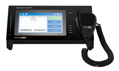 Atlas Sound IPCSDTOUCH-H | touch Screen Digital Communication Station with Dante Message Channels and Handheld Mic
