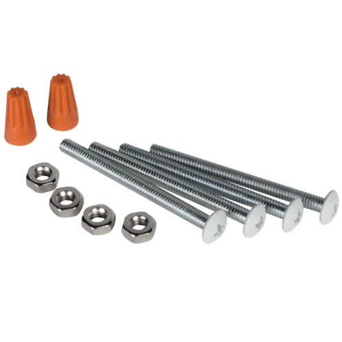Atlas Sound XX290340 | Speaker to Baffle Hardware Kit - (4) 8-32x1.5 Wht Head Screws (4) 8-32 Pal Nuts