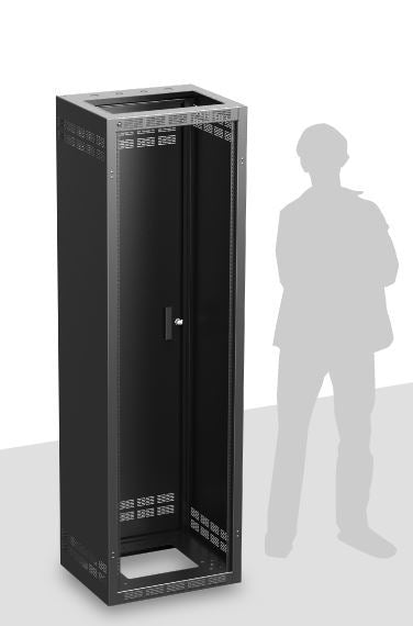 Atlas Sound 140-18 | Stand-Alone Floor Rack with Fixed Rails 18.5 inch Deep, 40RU