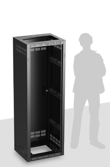 Atlas Sound 235-18 | Welded Rack 18.5 inch Deep, 35RU **Shown with Optional Front Door**