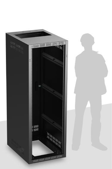 Atlas Sound 235-30 | Welded Rack 30 inch Deep, 35RU, Shown with Optional Front Door