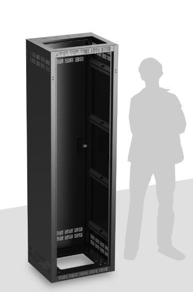 Atlas Sound 240-18 | Welded Rack 18.5 inch Deep, 40RU *Shown with Optional Front Door**