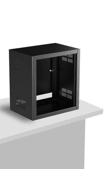 Atlas Sound 412-15 | Welded & Assembled Desk top Cabinet - 12 RU , Shown with Optional Front Door