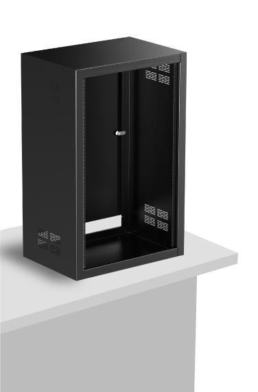 Atlas Sound 418-15 | Welded & Assembled Desk top Cabinet - 18 RU , Shown with Optional Front Door