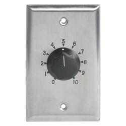 Atlas Sound AT100 | 100 Watt Single Gang Stainless Steel 70.7V Commercial Attenuator