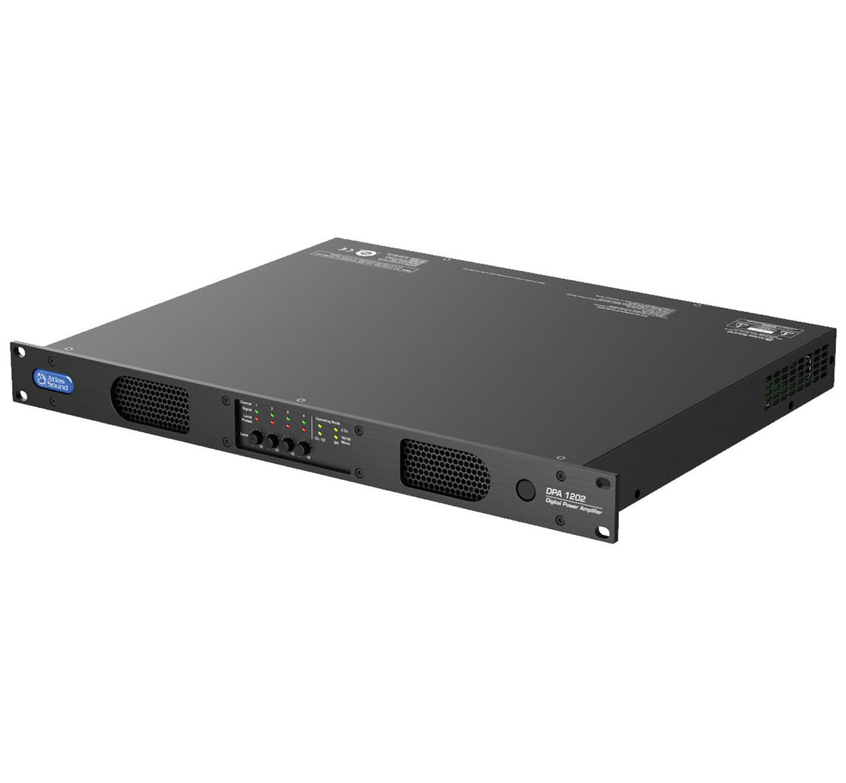 Atlas Sound DPA1202 | 1200-Watt Networkable Multi-Channel Power Amplifier with Optional Dante Network Audio