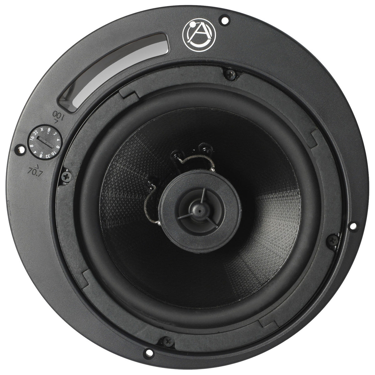 Atlas Sound FA62T-8MB | 6 Inch In-Ceiling Coaxial Speaker Motorboard Assembly with 32-Watt 70.7V/100V Transformer